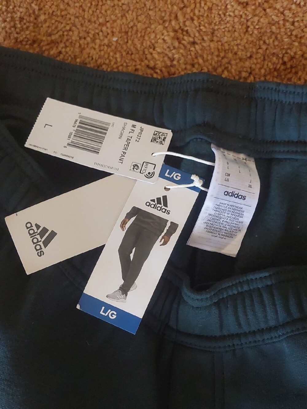 adidas Mens Green Joggers Sweatpants - Picture 6 of 7